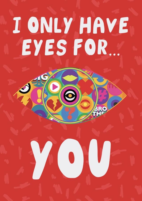 Funny Anniversary Card - Big Brother - Eyes for You created by AbiGoLucky
