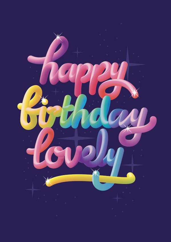 Cute, colourful birthday card for the lovely person in your life created by Amy Watkinson