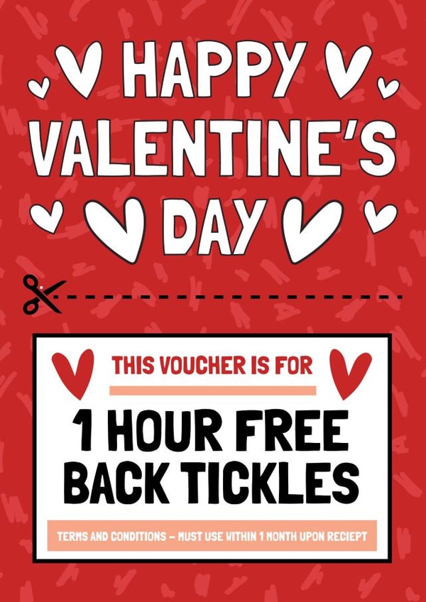 Funny Tickle Voucher Card - Valentine's Day created by AbiGoLucky