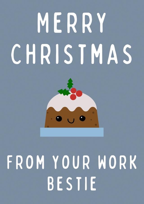 Merry Christmas From Your Work Bestie Coworker Christmas Card created by Hint of Sarcasm