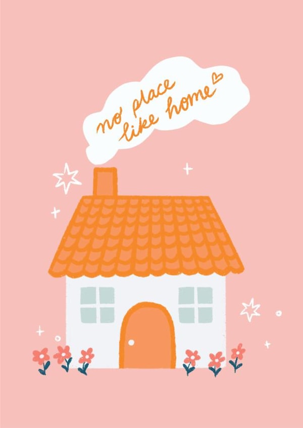 Cute housewarming card - No Place Like Home created by Hello Elks
