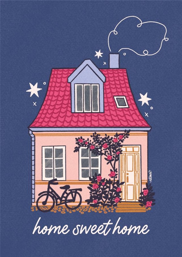Home Sweet Home - A cute housewarming card created by Hello Elks