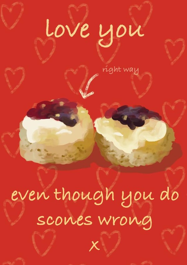 Devon Cream Tea Valentine’s created by That’s Just Her Face