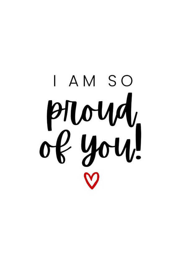 Cute Simple Congratulations Card -Proud of you created by Amy (Hedgecards)