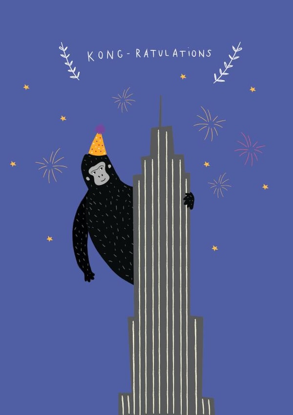 Funny Congratulations Card - King Kong created by Paperlink and Meraki Greeting Cards