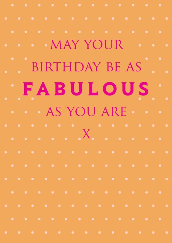 Fabulous Birthday Card - Typography created by Paperlink and Meraki Greeting Cards