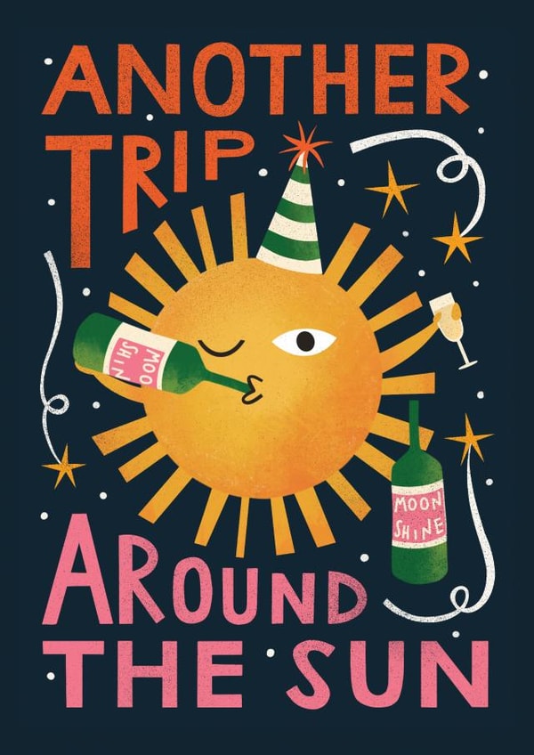 Another Trip Around the Sun - Fun Cute Birthday Card created by AbiGoLucky