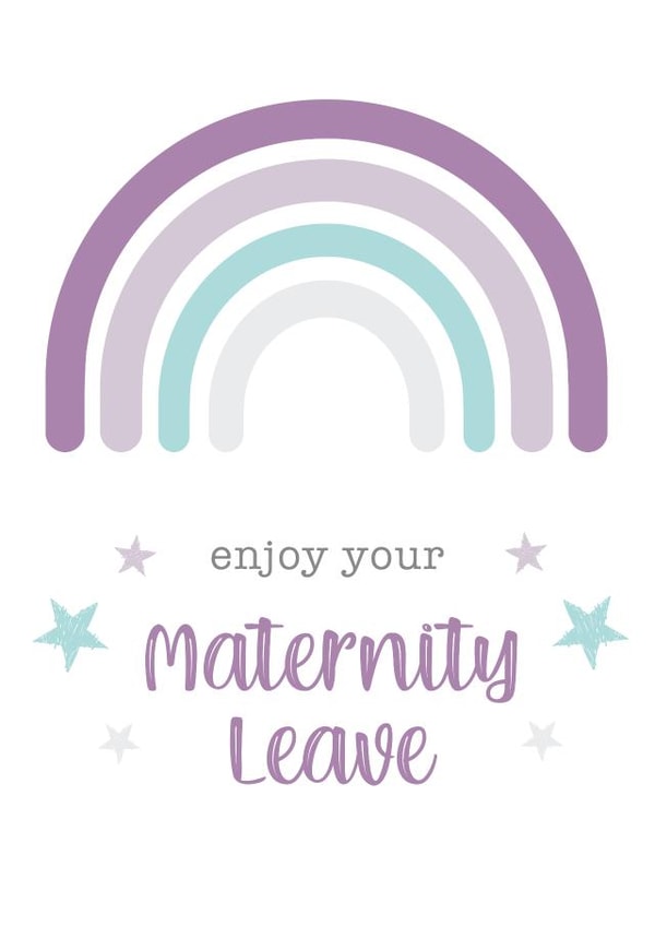 Cute Maternity Leave Card - Leaving to have a baby - For her created by Tiger Feet Creations