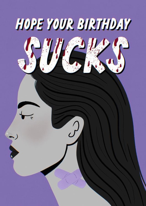 Pop Icon Birthday Card - Olivia Rodrigo - Vampire - Guts - Music - Blood created by Dani Law Art