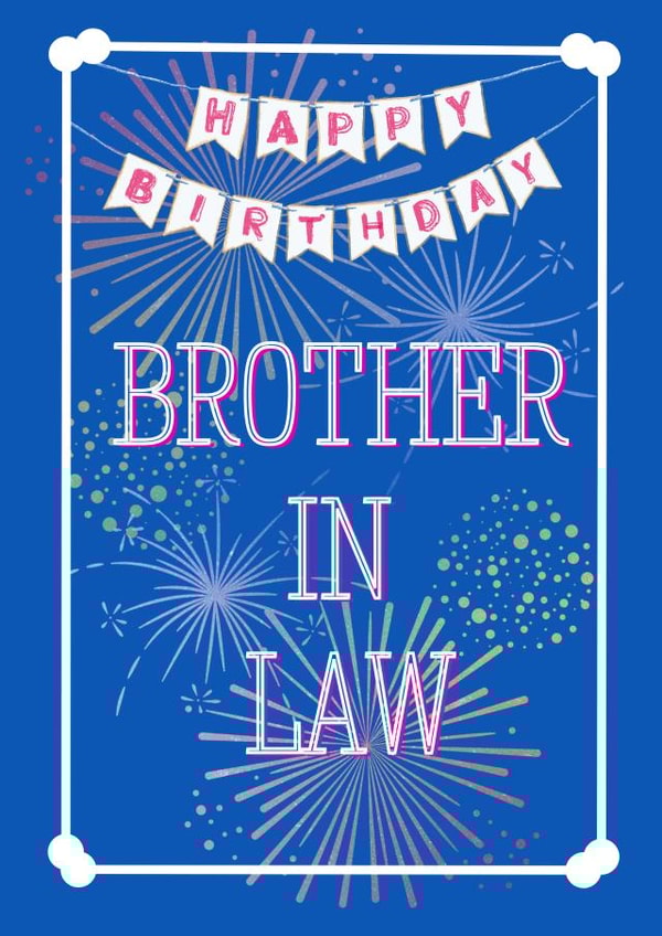 Classic birthday card for brother in law - brother in law - sisters husband - created by LilBirdy101