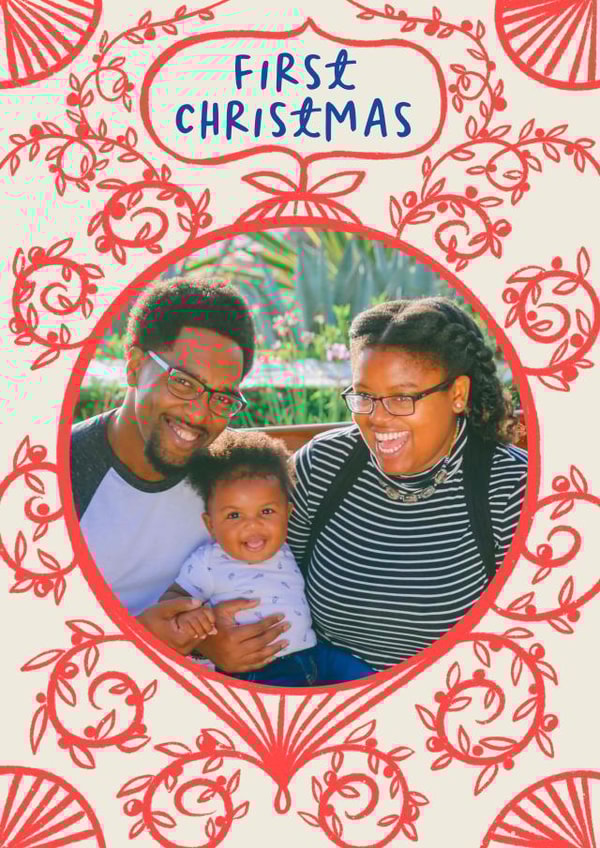 Cute Christmas Photo Card - First Christmas created by patternmuse