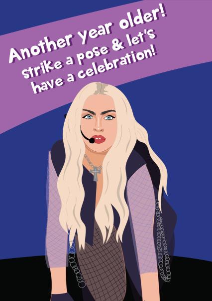 Strike A Pose - Madonna Birthday Card | thortful