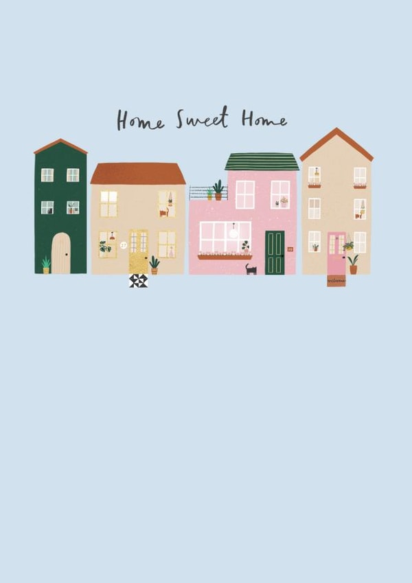 Cute Illustrated New Home Card - Home Sweet Home | thortful