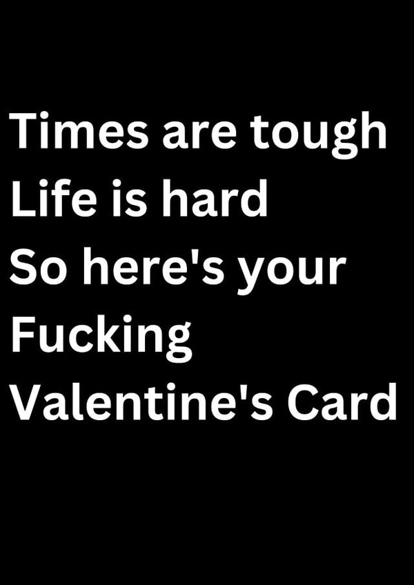 Rude sweary valentines card created by DIanne Richardson