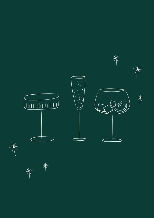 Simple chic cocktail card for every occasion created by Vik