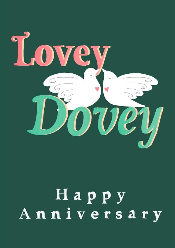 Cute Anniversary Card - Lovey Dovey created by Rosie & Radish