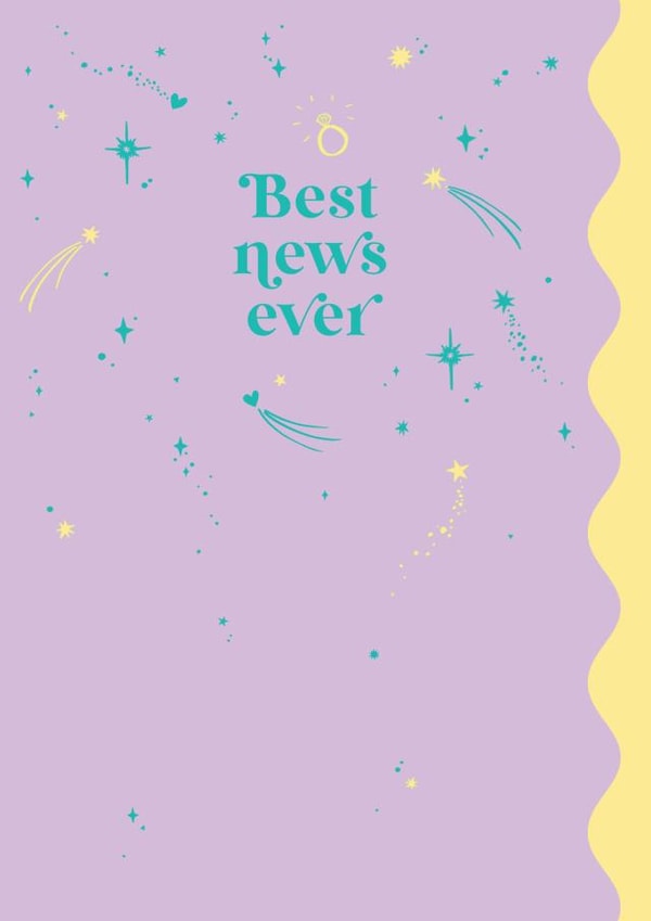 Best News Ever Engagement Card - Congratulations - Engaged created by Paperlink and Meraki Greeting Cards