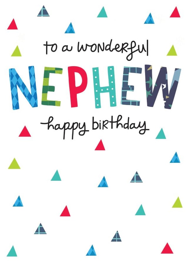 To a lovely Nephew happy birthday created by The Boy and the Bear