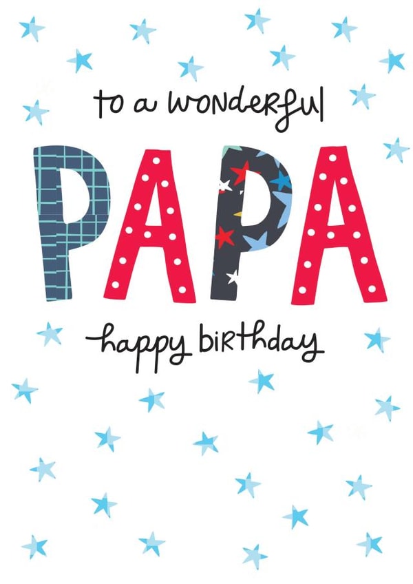 Classic Birthday Card - To a wonderful Papa created by The Boy and the Bear