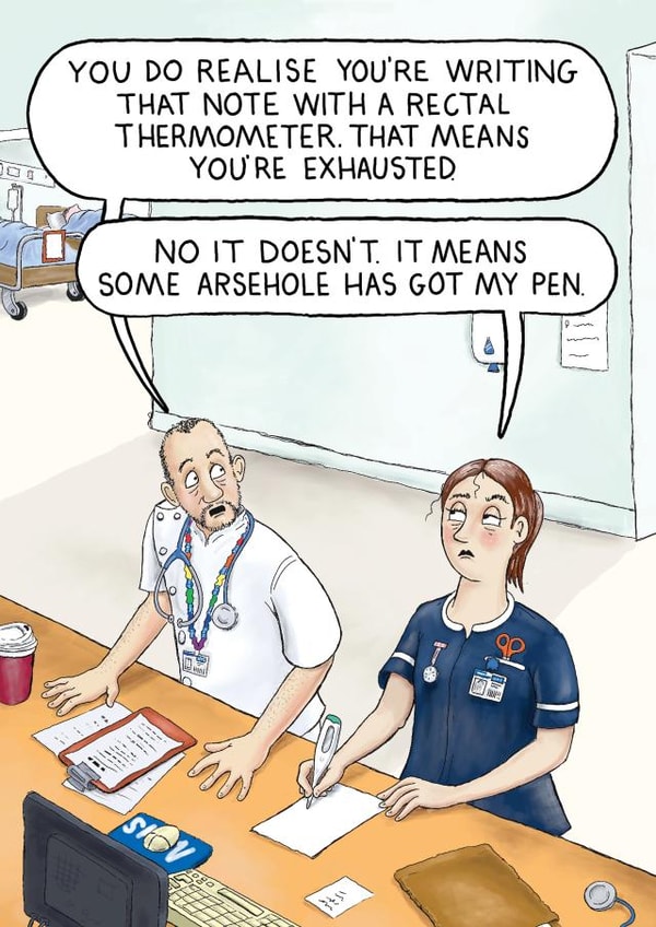 Funny Doctor Card - Hospital - Rude Joke created by Paperlink and Meraki Greeting Cards