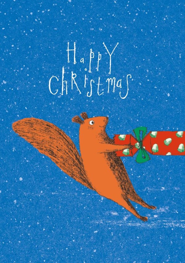 Cute squirrel with Christmas Cracker - Nutkin created by Paper Bird