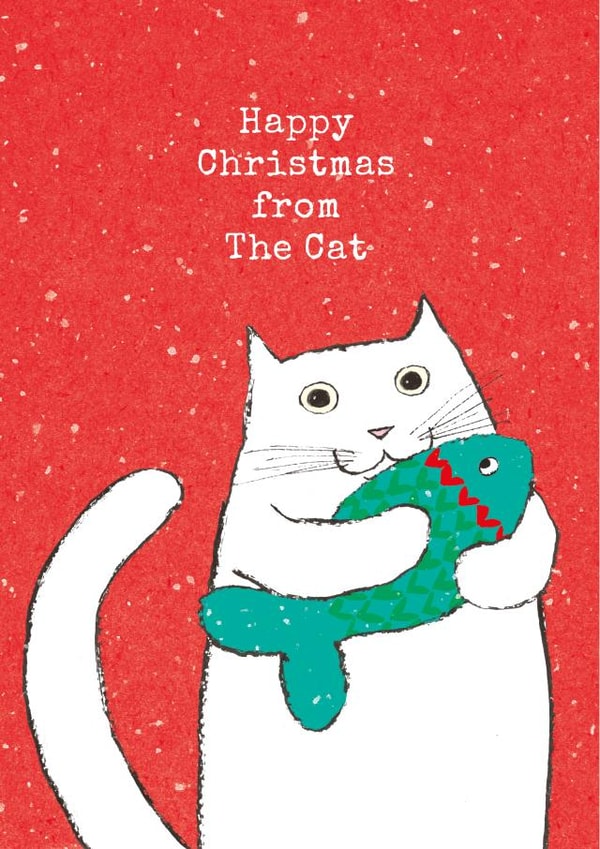Cute Christmas Card - Perfect Present - From The Cat created by Paper Bird