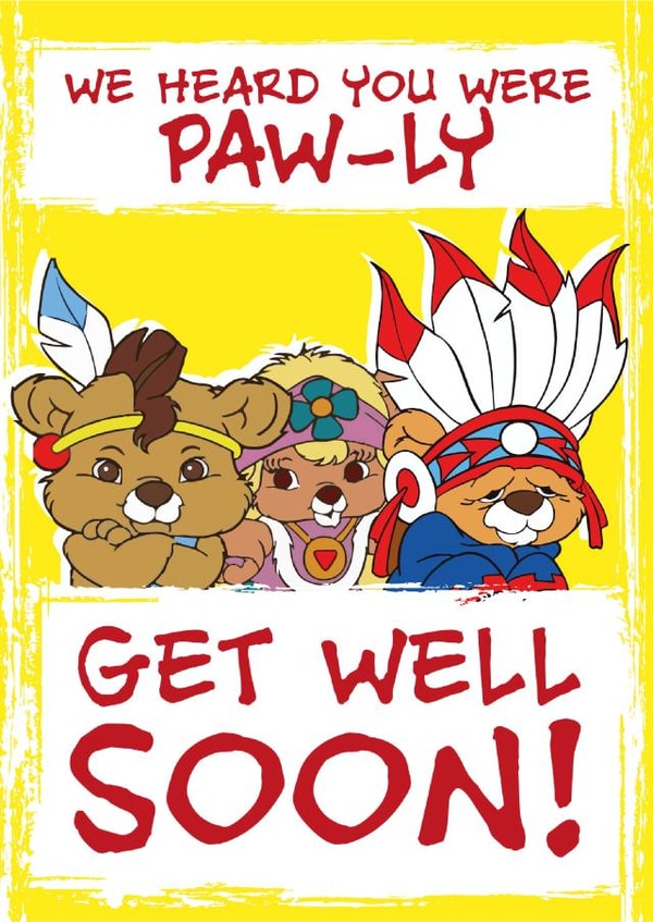 Cute Retro Get Well soon Card created by The Purple Spell