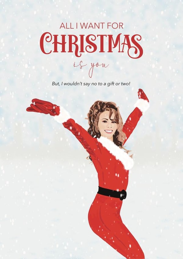Mariah Carey Christmas card - All I Want For Christmas Is You created by Choo Choo 