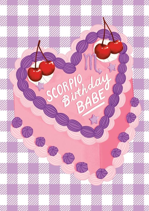 Scorpio Birthday Card - Birthday Babe created by The Stylist Illustrates