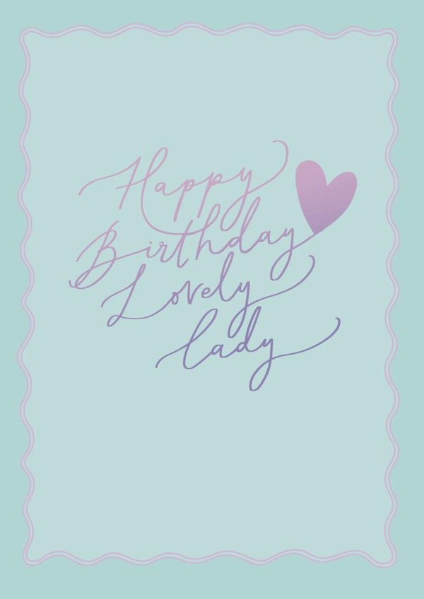 Happy Birthday Lovely Lady Card created by Paperlink and Meraki Greeting Cards