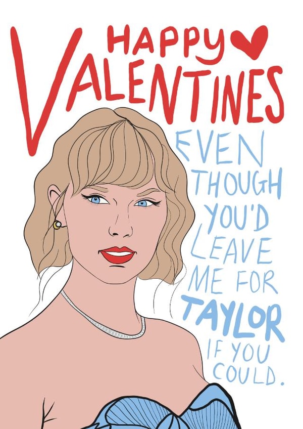 Valentines Day Card for your Taylor Swift fan significant other created by Drawgina