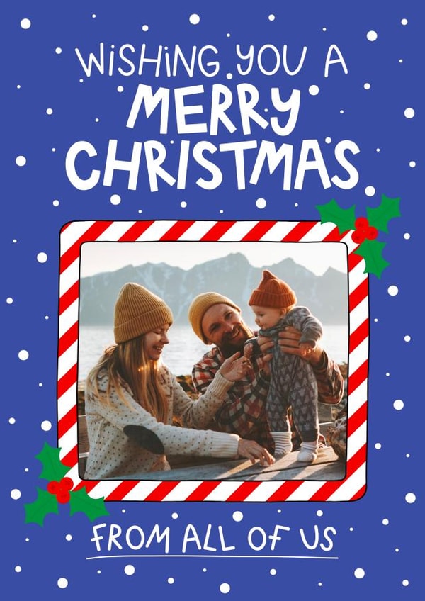 Classic Christmas Photo Card - From All of Us created by Ludicrous Prints