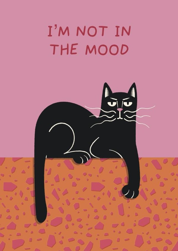Fun Card for a Grumpy Significant Other - Grumpy Cat - I'm Not in the Mood created by ID by Ana Rui
