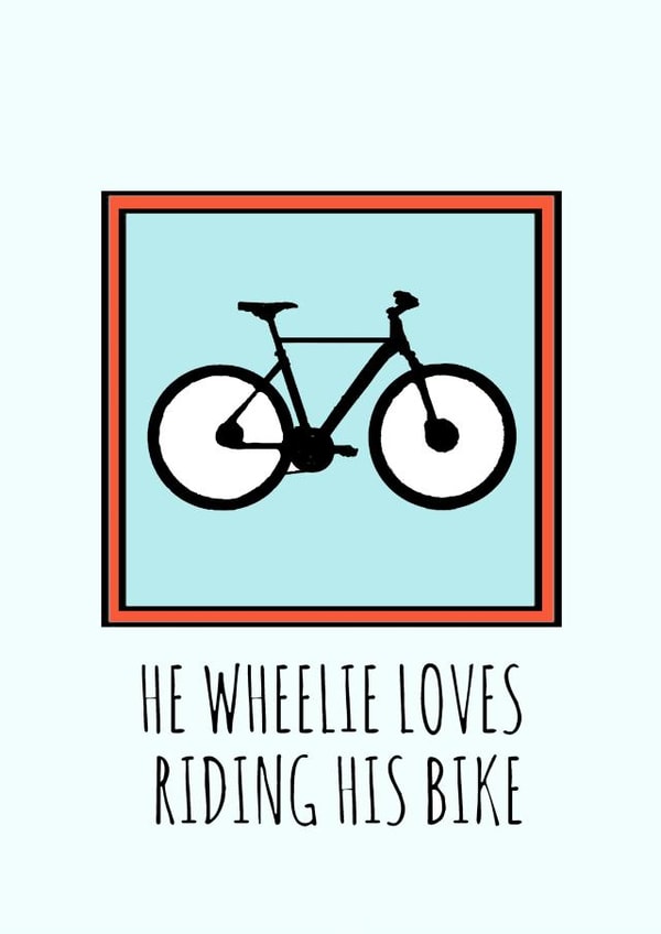 Birthday card for bike lovers, Funny Cycling Card, Cyclists birthday card created by Kelly Connor Designs