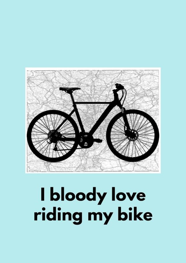 Bike birthday Card. Cyclists birthday card. Bike Lovers. Cycle card created by Kelly Connor Designs