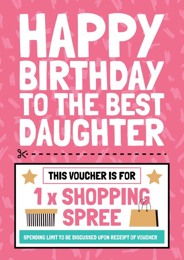 Shopping Spree Voucher Card - Best Daughter created by AbiGoLucky