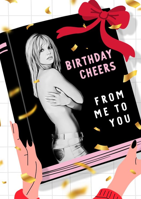 Funny Britney Spears Book - Birthday Card - The Woman in Me created by Mrs Best Paper Co.