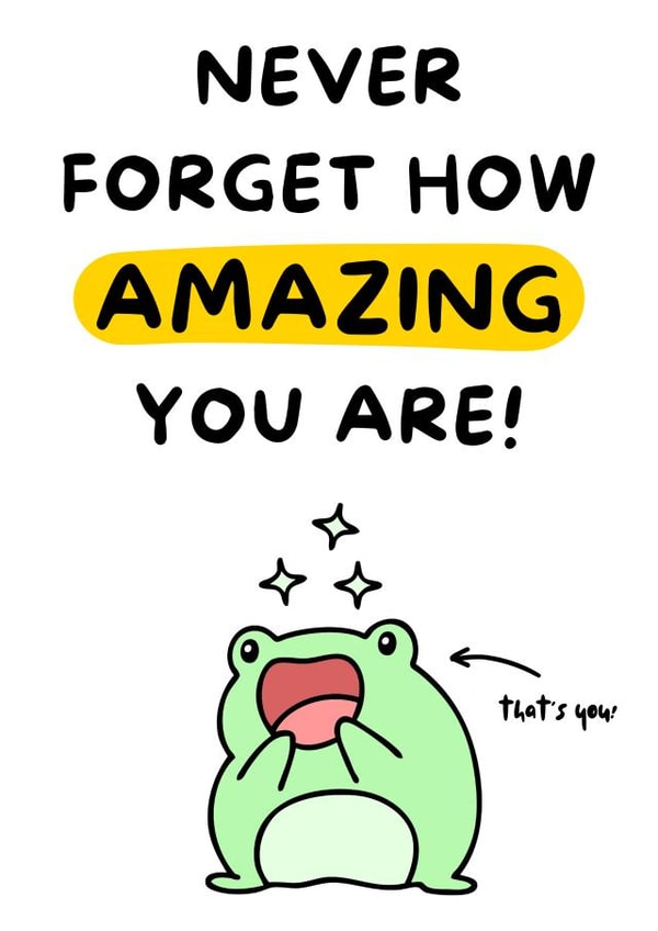 Thank You Card - You're Amazing Card - This Is Your Reminder You're Amazing created by WittyGoodsShop