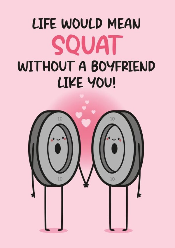 Cute Anniversary Card - For Boyfriend - Gym Pun Card created by Twisted Haggis