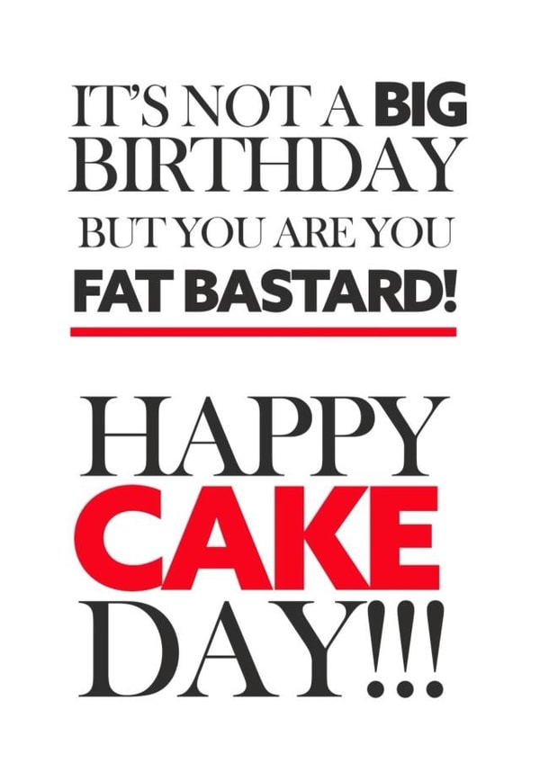 Funny Birthday card for the larger characters in your life created by RoLi Designs