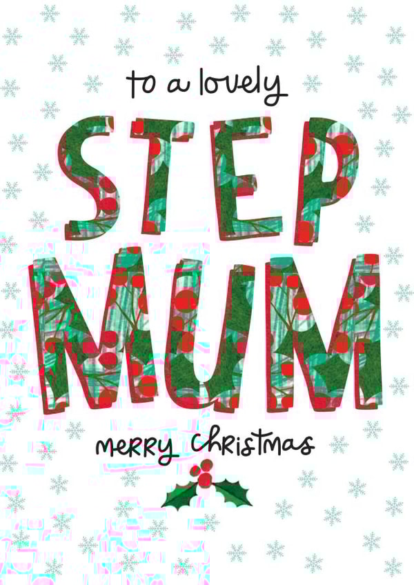 To a lovely Step Mum Merry Christmas created by The Boy and the Bear