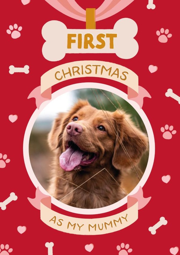 Cute Christmas Photo Card - From the Dog - 1st Christmas created by The Pattern Press