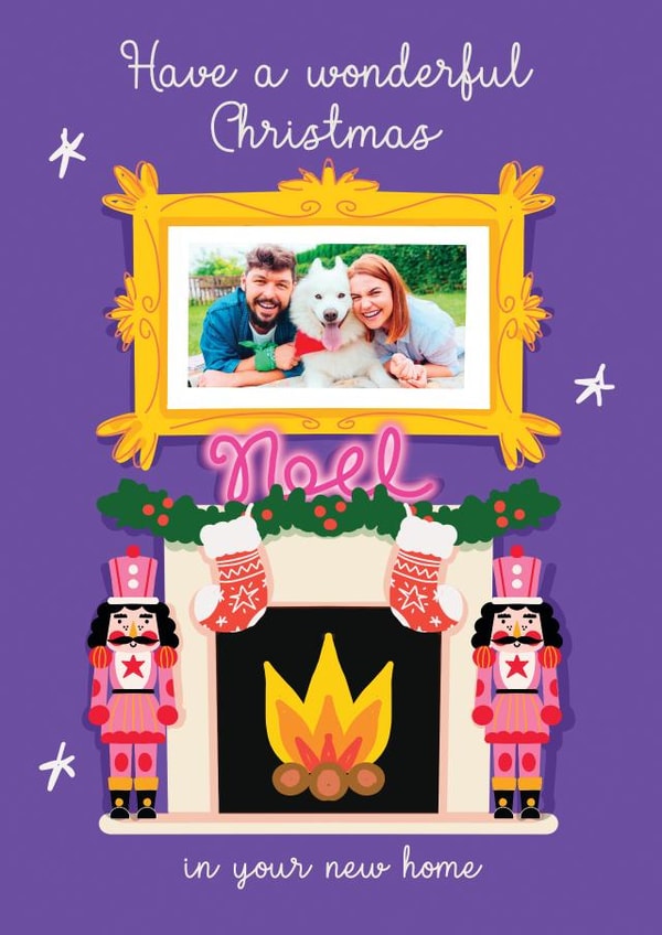 Cute New Home Photo Card - First Christmas created by NICHOLA COWDERY ILLUSTRATIONS 