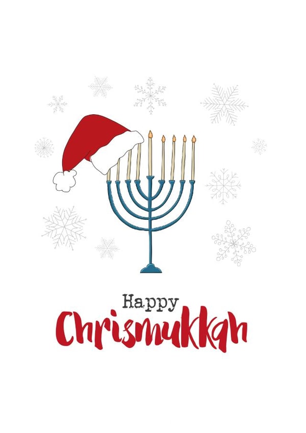 Funny Christmas and Hanukkah card - for family and friends created by Dandelion Stationery