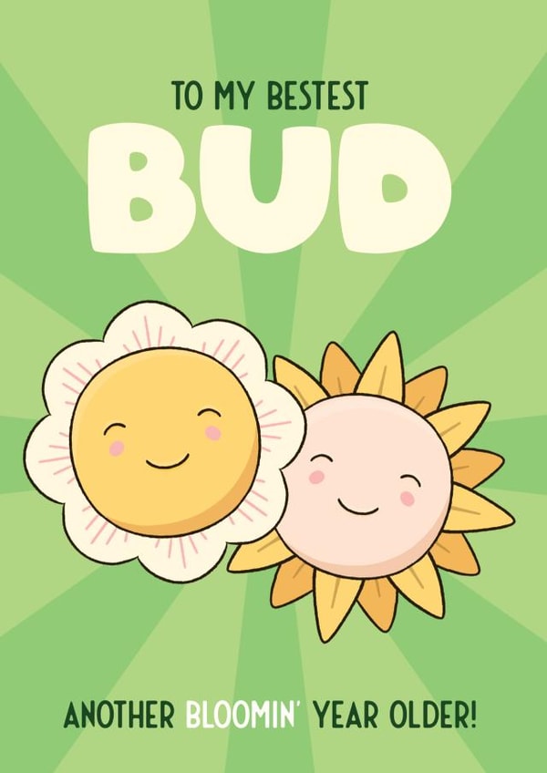 Cute Birthday Card - For Best Friend - Pretty Flowers created by Bev O'Connor || @oconnordesign