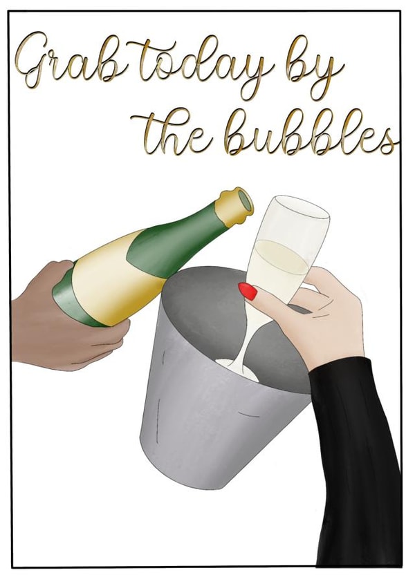 Celebrate anything- for anyone - Bubbly/Prosecco-Grab today by the bubbles created by Lyndselizdesign