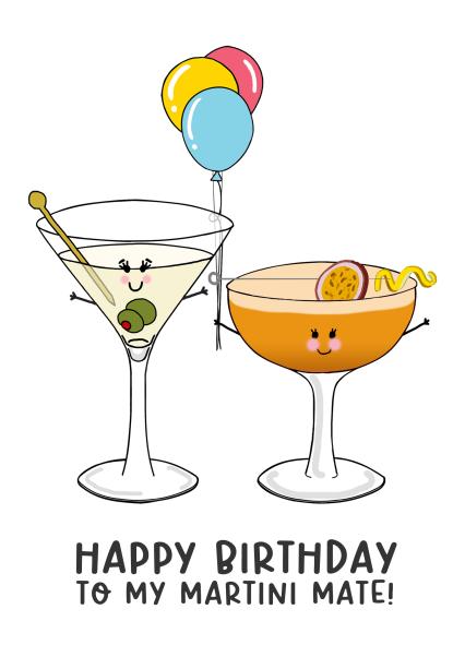 Funny Birthday Card - for Martini Loving Friend | thortful