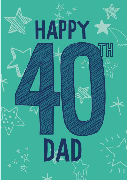 Happy 40th dad card card