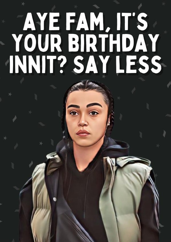 Top Boy Birthday Card - Jaq - Say Less created by ProperMintPrints.MCR