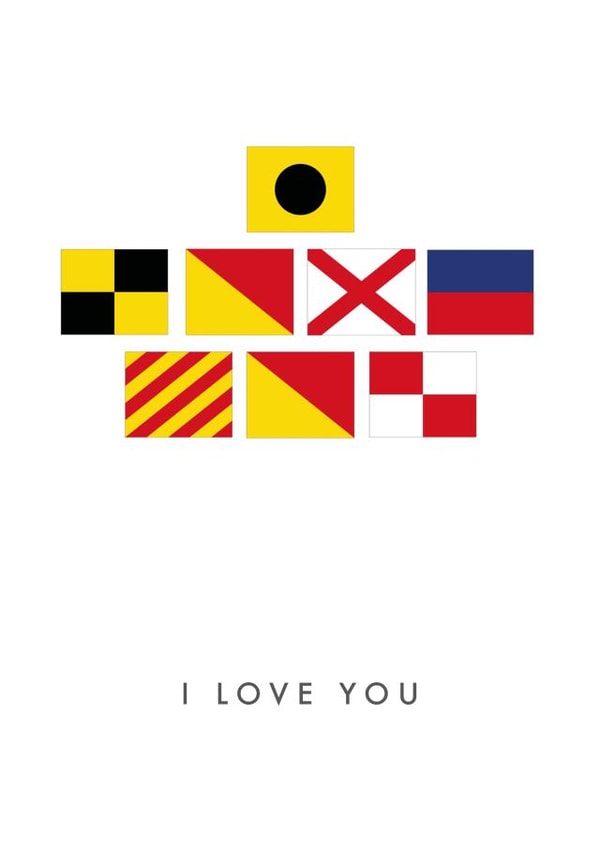 Graphic Nautical Anniversary card - for someone you love created by devoncow graphic design